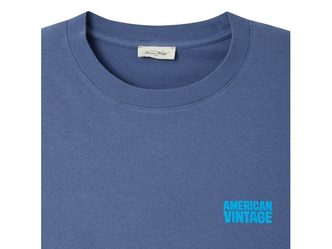 tee shirt - MANCHE COURTE - vetement homme - Coton - Bleu - American vintage5950001_2