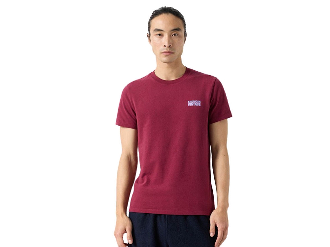 ts - MC - vetement homme - Coton - Bordeaux - American vintage5950003_2