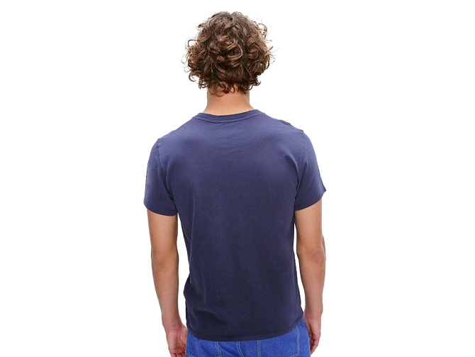 tee shirt - MANCHE COURTE - vetement homme - Coton - Bleu Marine - American vintage5950006_5