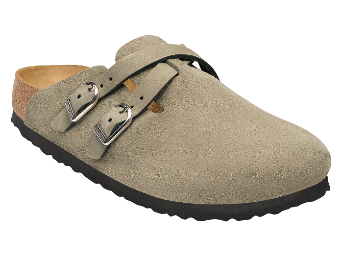 sandales et nu pieds - Mule Sabot - femme - Cuir Gras - Beige - Birkenstock