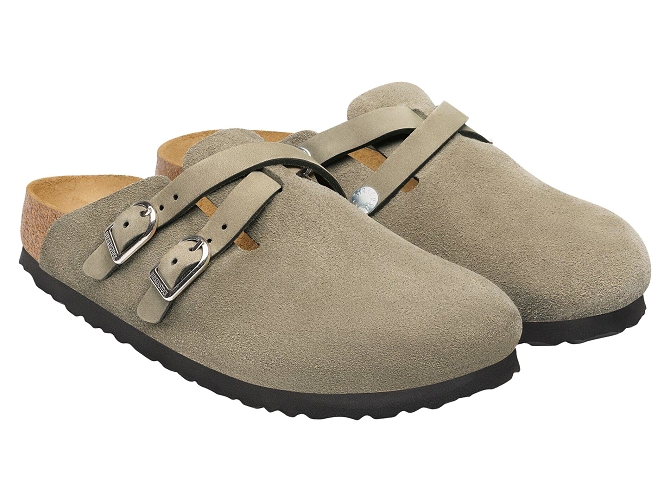 sandales et nu pieds - Mule Sabot - femme - Cuir Gras - Beige - Birkenstock5951001_3