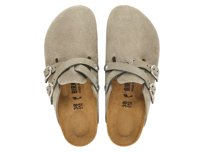 sandales et nu pieds - Mule Sabot - femme - Cuir Gras - Beige - Birkenstock5951001_4