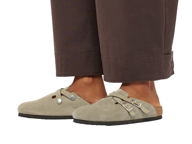 sandales et nu pieds - Mule Sabot - femme - Cuir Gras - Beige - Birkenstock5951001_6