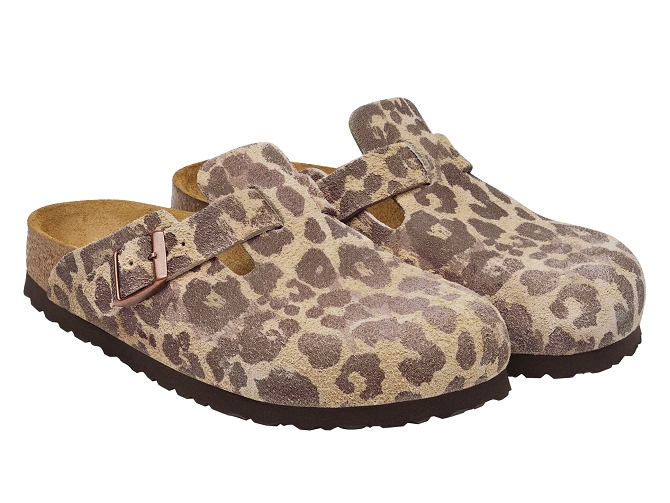 sandales et nu pieds - Mule Sabot - femme - Nubuck - Léopard - Birkenstock5951101_3
