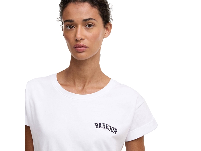 tee shirt - MC - vetement femme - Coton - Blanc - Barbour5955301_4