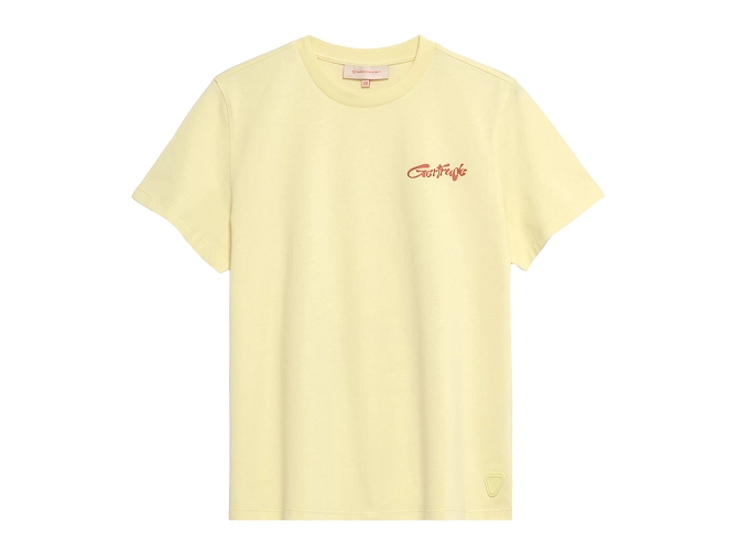 tee shirt - MC - vetement femme - Coton - Jaune - Gertrude