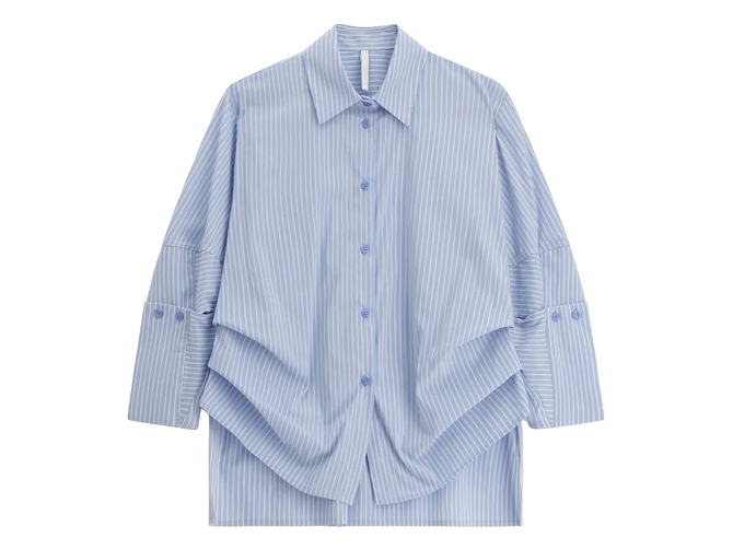 chemise - MANCHE LONGUE - vetement femme - Coton - Bleu - Imperial fashion