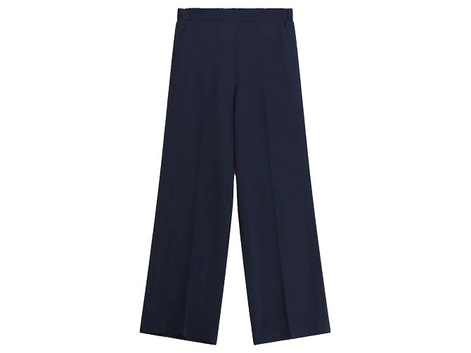 pantalon - DROIT - vetement femme - Coton - Bleu Marine - Imperial fashion