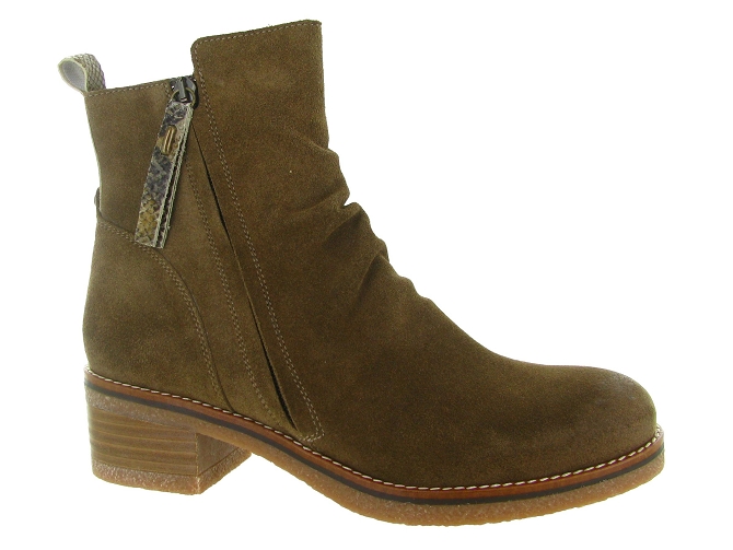 bottines et boots - Casual - femme - Nubuck - Marron - Minka design