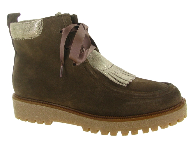 bottines et boots - Casual - femme - Nubuck - Taupe - Minka design