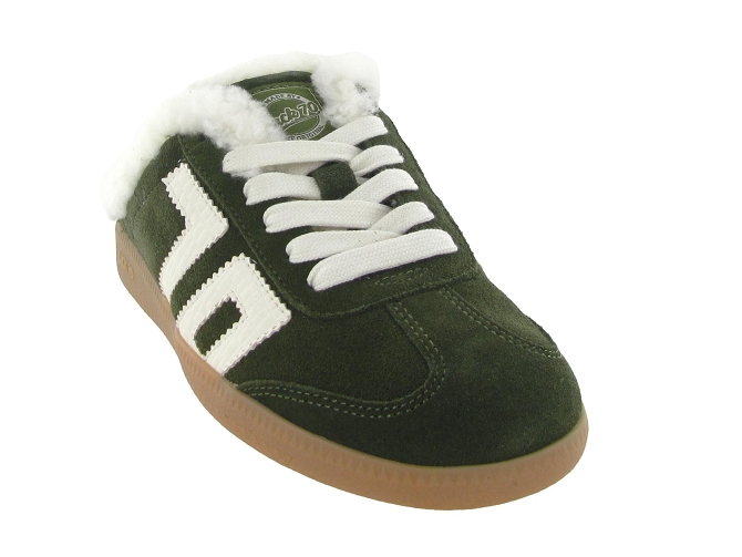 baskets et sneakers - Tendance - femme - Cuir - Kaki - Back705988801_3