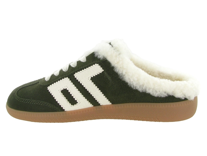 baskets et sneakers - Tendance - femme - Cuir - Kaki - Back705988801_4