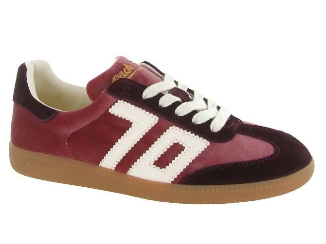 baskets et sneakers - Tendance - femme - Cuir - Bordeaux - Back70