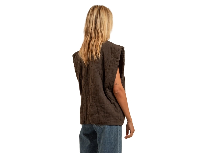 veste - SANS MANCHE - vetement femme - Coton - Chocolat - Aokyanos5990201_3