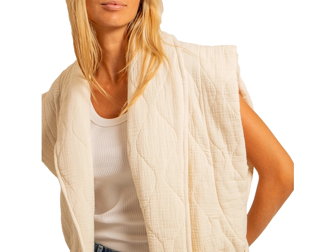 veste - SANS MANCHE - vetement femme - Coton - Crème - Aokyanos5990203_4