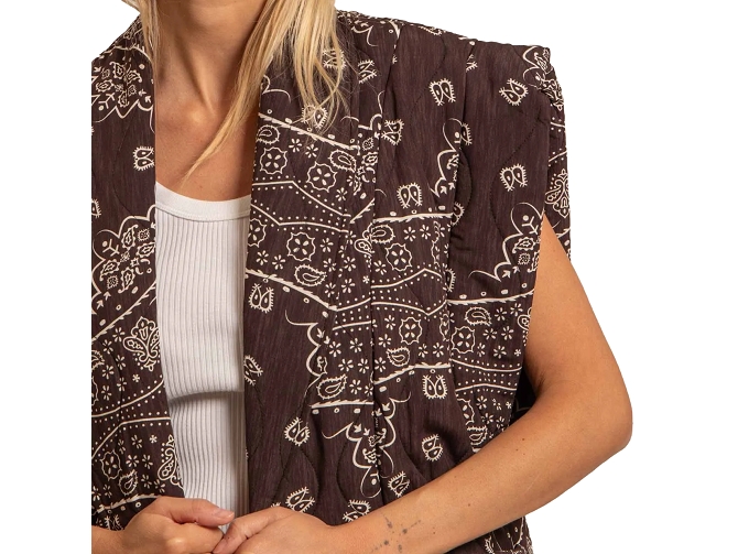 veste - SANS MANCHE - vetement femme - Coton - Chocolat - Aokyanos5990301_3