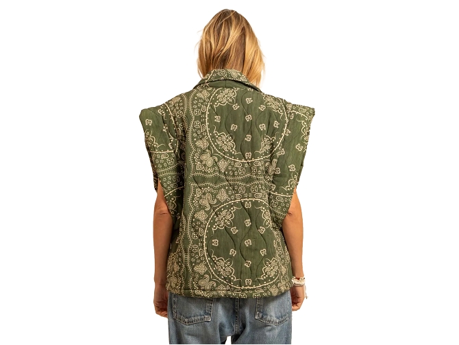 veste - SANS MANCHE - vetement femme - Coton - Kaki - Aokyanos5990302_3