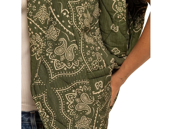 veste - SANS MANCHE - vetement femme - Coton - Kaki - Aokyanos5990302_4