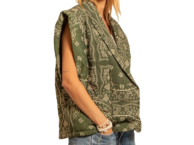 veste - SANS MANCHE - vetement femme - Coton - Kaki - Aokyanos5990302_5