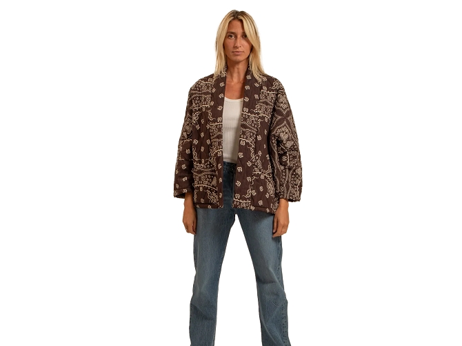 veste -   - vetement femme - Coton - Chocolat - Aokyanos5990401_2