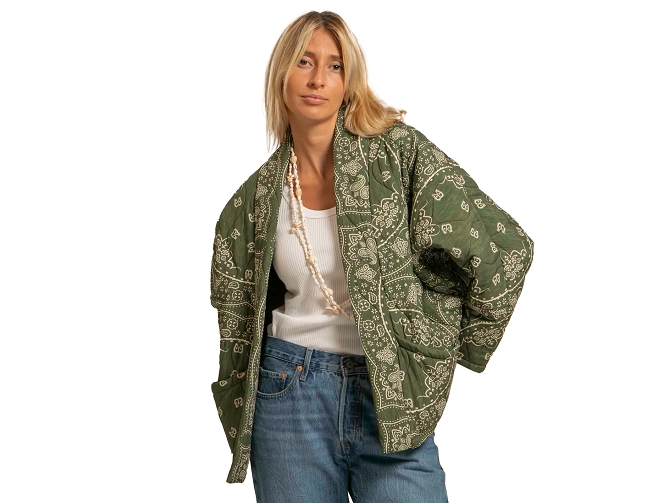 veste -   - vetement femme - Coton - Kaki - Aokyanos