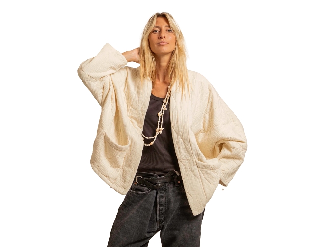 veste -   - vetement femme - Coton - Crème - Aokyanos5990503_4