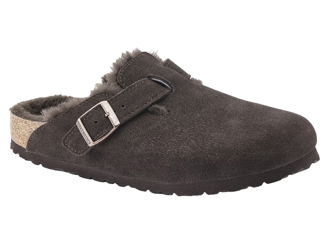 chaussons et pantoufles - Mules Sabots - homme - Nubuck - Marron - Birkenstock