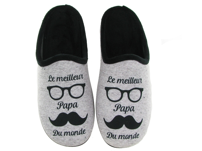 La maison de l espadrille chaussons et pantoufles 108 6 gris