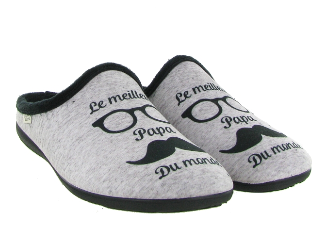 La maison de l espadrille chaussons et pantoufles 108 6 gris6311901_3