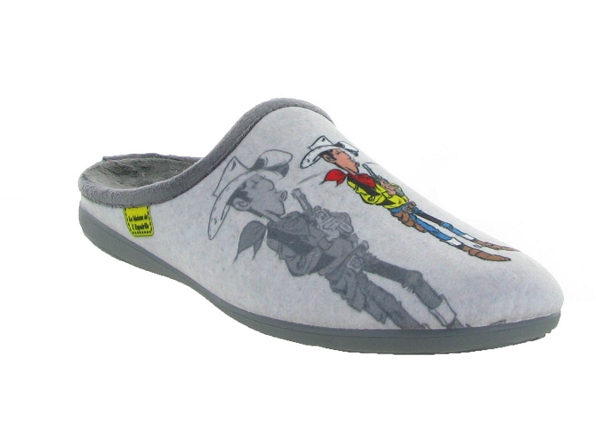 La maison de l espadrille chaussons et pantoufles l11 lucky luke gris6312201_2