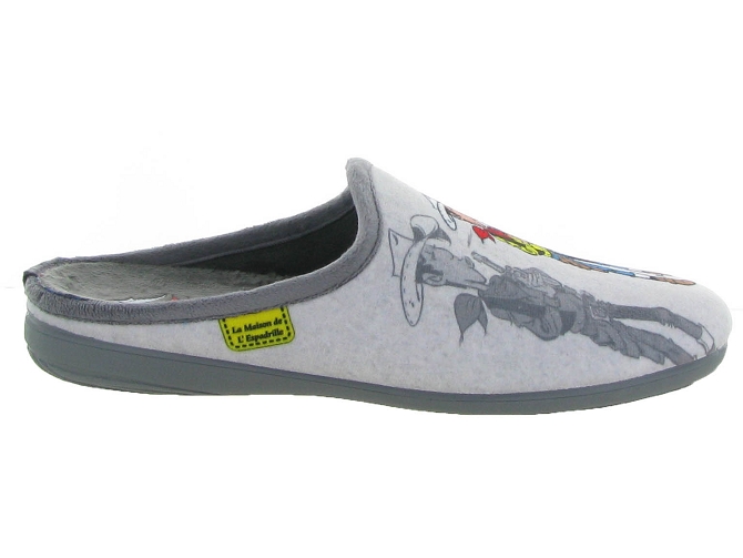 La maison de l espadrille chaussons et pantoufles l11 lucky luke gris6312201_3