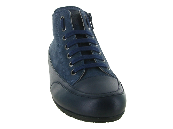 chaussures a lacets - Lacets détente - femme - Cuir - Bleu Marine - Candice cooper6317006_3