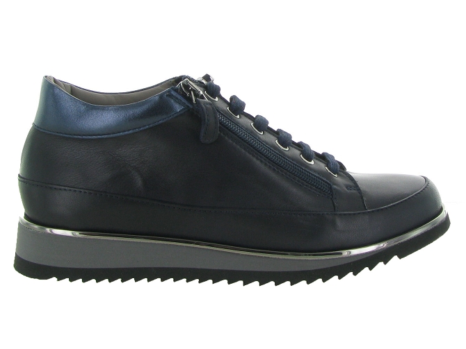 chaussures a lacets - Lacets détente - femme - Cuir - Bleu Marine - Xsa6318402_2
