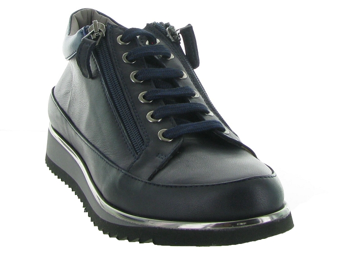 chaussures a lacets - Lacets détente - femme - Cuir - Bleu Marine - Xsa6318402_3