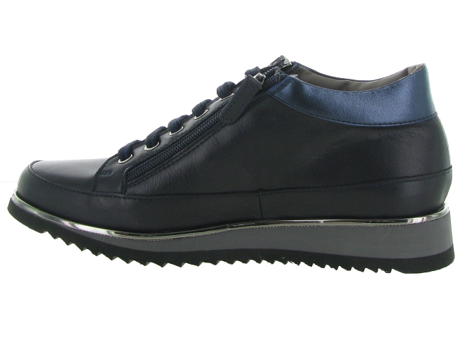 chaussures a lacets - Lacets détente - femme - Cuir - Bleu Marine - Xsa6318402_4