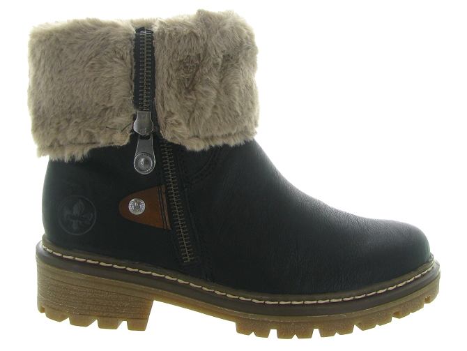 apres ski bottes fourrees - Chaussure neige - femme - Synthétique - Bleu Marine - Rieker6319701_2