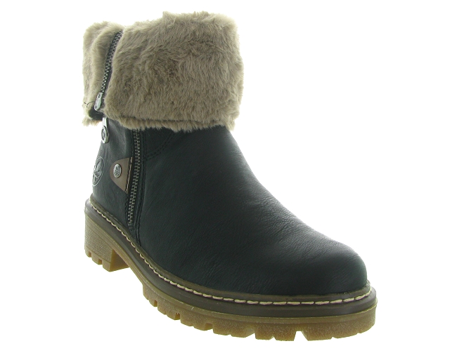 apres ski bottes fourrees - Chaussure neige - femme - Synthétique - Bleu Marine - Rieker6319701_3