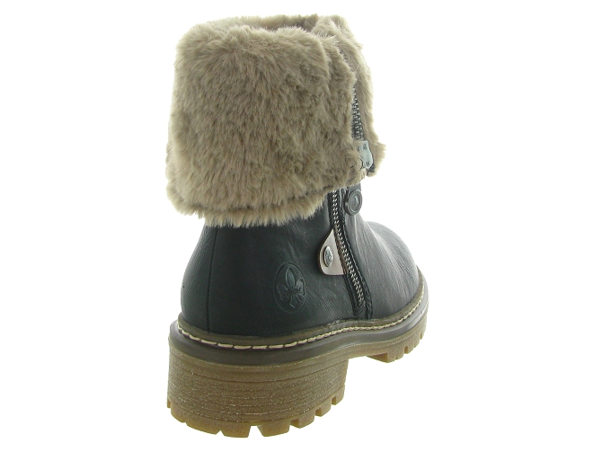 apres ski bottes fourrees - Chaussure neige - femme - Synthétique - Bleu Marine - Rieker6319701_5