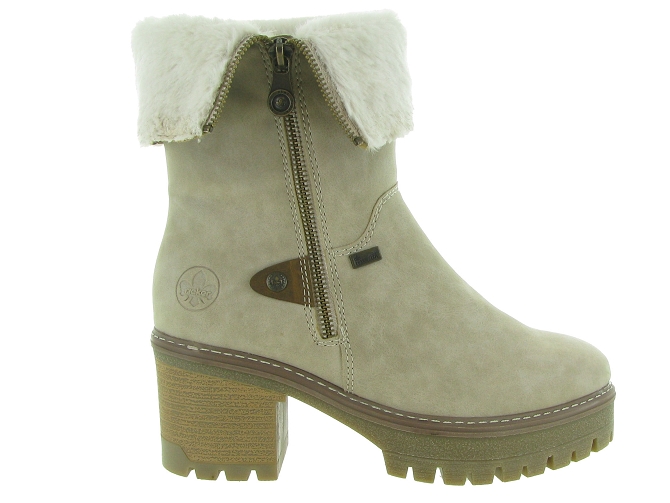 apres ski bottes fourrees - Chaussure neige - femme - Synthétique - Beige - Rieker6319801_2