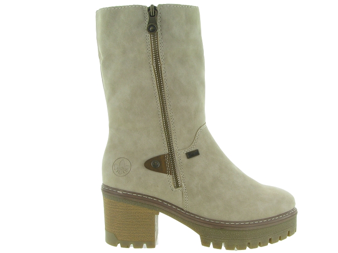apres ski bottes fourrees - Chaussure neige - femme - Synthétique - Beige - Rieker6319801_6