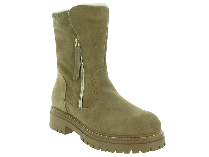 apres ski bottes fourrees - Botte de neige - femme - Cuir - Beige - Armando