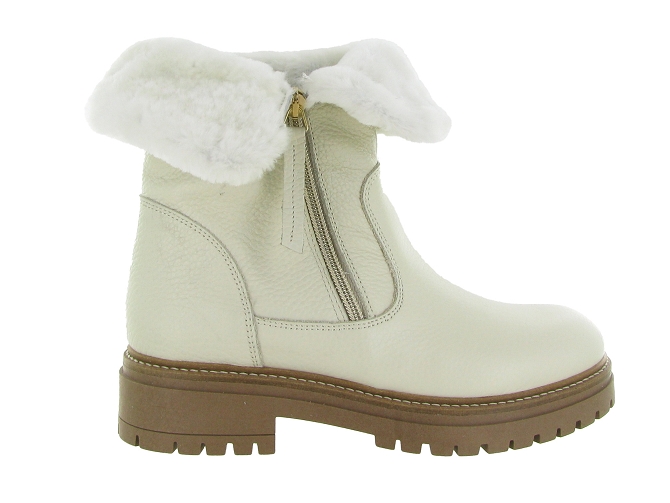 apres ski bottes fourrees - Botte de neige - femme - Cuir - Blanc - Armando6324502_5