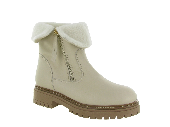 apres ski bottes fourrees - Botte de neige - femme - Cuir - Beige - Armando6324503_6