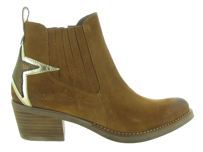 bottines et boots - Santiag - femme - Cuir - Camel - Minka design6327402_2