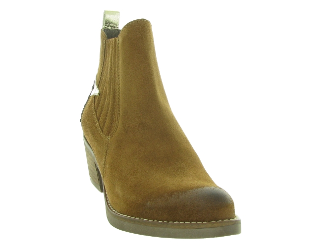 bottines et boots - Santiag - femme - Cuir - Camel - Minka design6327402_3