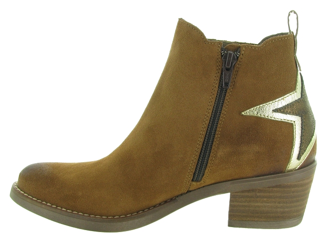 bottines et boots - Santiag - femme - Cuir - Camel - Minka design6327402_4