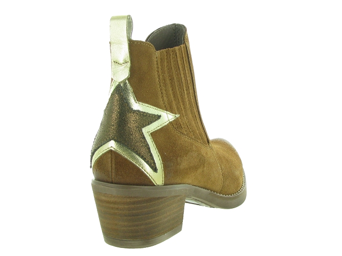 bottines et boots - Santiag - femme - Cuir - Camel - Minka design6327402_5