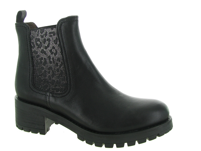 bottines et boots - Chelsea - femme - Cuir - Noir - Minka design