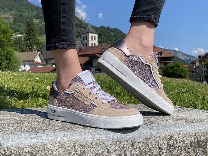 baskets et sneakers - Tendance - femme - Cuir - Rose - Semerdjian6329101_6