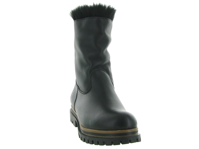 apres ski bottes fourrees - Chaussure neige - femme - Cuir - Noir - La thuile6330301_3